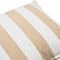Hello Honey® 20'' Square Beige Striped Cotton Pillow Cover